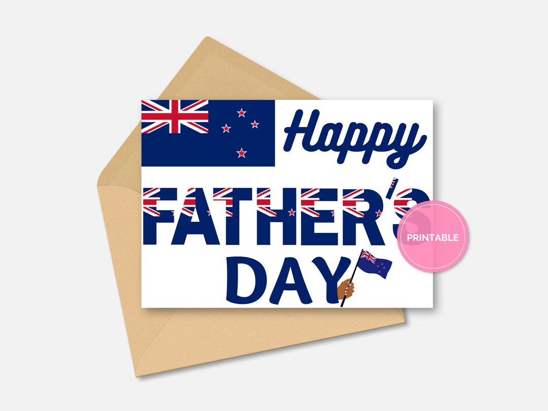 Happy Fathers Day NZ Card Fathers Day Card Letter Size Etsy