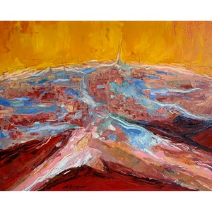 Mars, Ölgemälde, Hartkarton, 70 x 50 cm, Original, Handgemalt