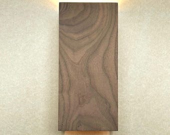 Handmade American walnut Wall Lamp Sconce: Modern Rustic Home Decor.