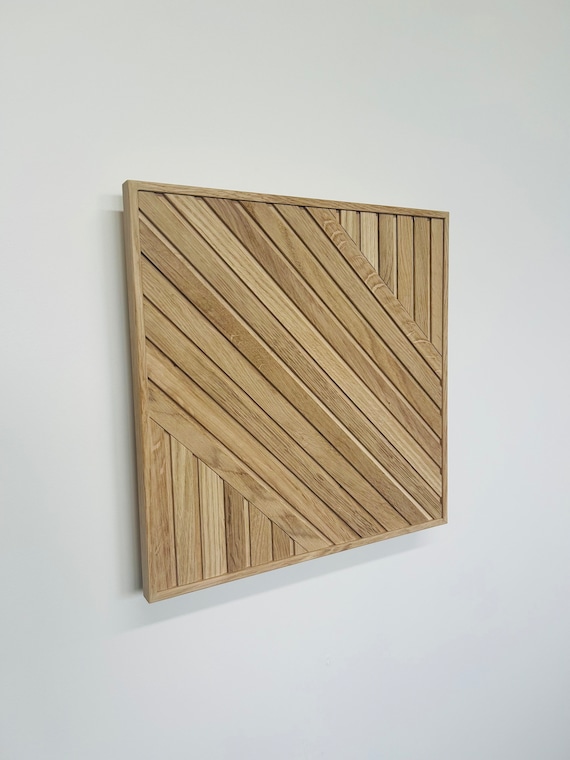 Rustic Oak Wall Decor: Handmade LED Illuminated Panel