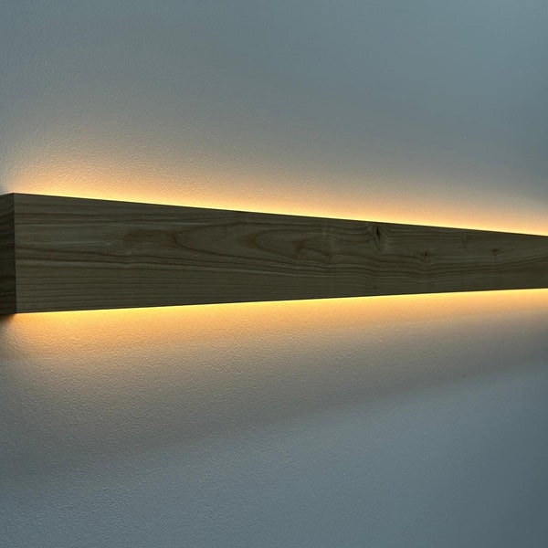 Rustic ASH Wall Linear lamp Wooden Wall Sconce - Handmade Wooden Lamp SVELTE for Modern Home Decor.