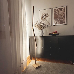 Handmade Oak LED Floor Lamp: Modern Minimalist Design PureOak.