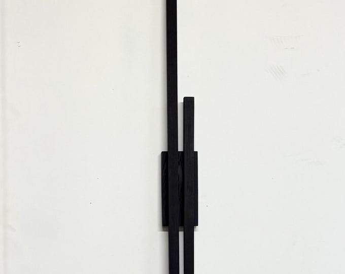 Modern Oak Black Wooden LED Sconce: Scandinavian Wall Lamp LumoWood Black.