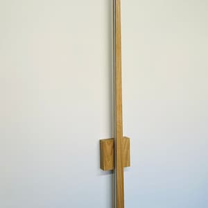 Handcrafted Oak Wood Lamp Clock | Minimalist Modern Wall Lighting Home Decor