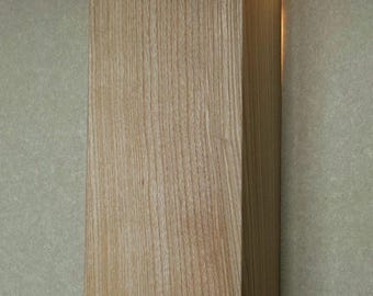 Handmade Ash Wood Wall Sconce: Modern Rustic Lamp