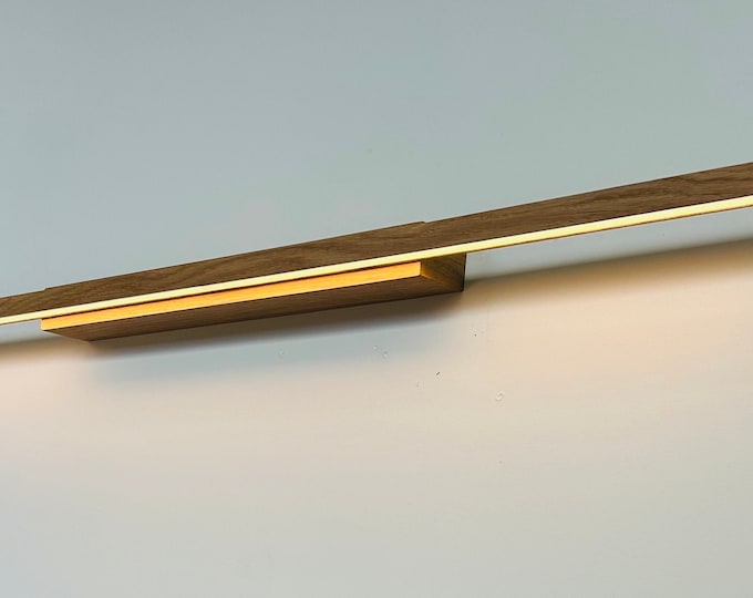 Sconce handmade  Oak LED Wall Lamp linear wall  Modern Picture Light, WoodenSoul.