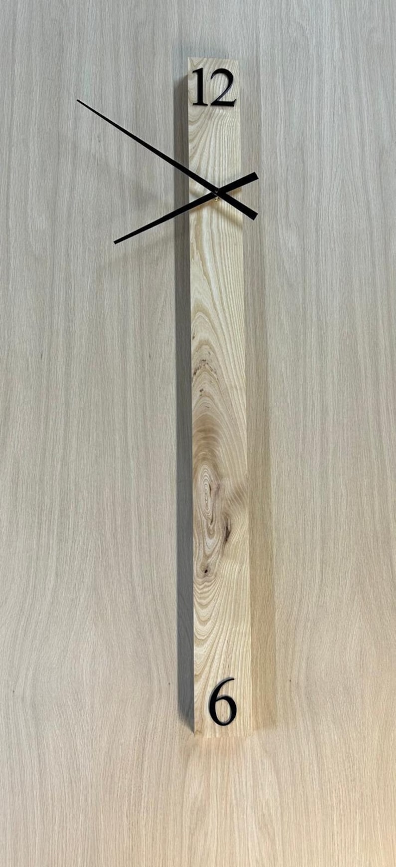 Ash Clock Handmade Ash Wood Wall Clock Sconce: Modern LED Light Lamp. - Etsy
