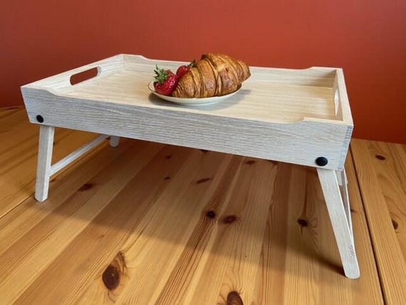 Handcrafted Solid Oak Serving Tray: Farmhouse Home Accent