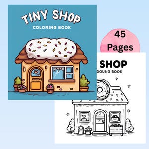 小さなお店の塗り絵：かわいいお店45選（PDFダウンロード）