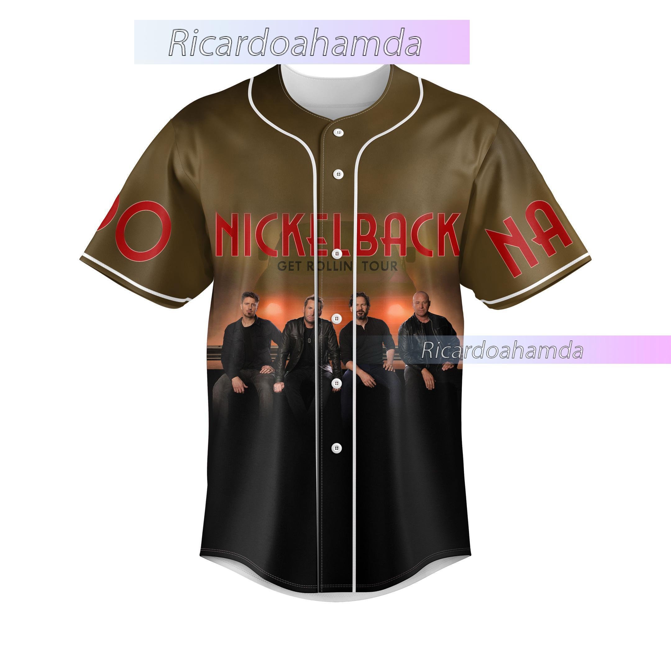 Custom Nickelback Band Baseball Jersey Shirt, Nickelback Get Rollin Tour 2023