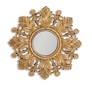 Ornate Gold Convex Mix Collection of Mini Mirrors CVX5 - 19.5cm Dia.