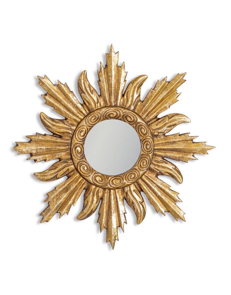 Ornate Gold Convex Mix Collection of Mini Mirrors CVX7 - 30cm Dia.