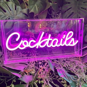 LED Neon Acryl Lichtbox - COCKTAILS