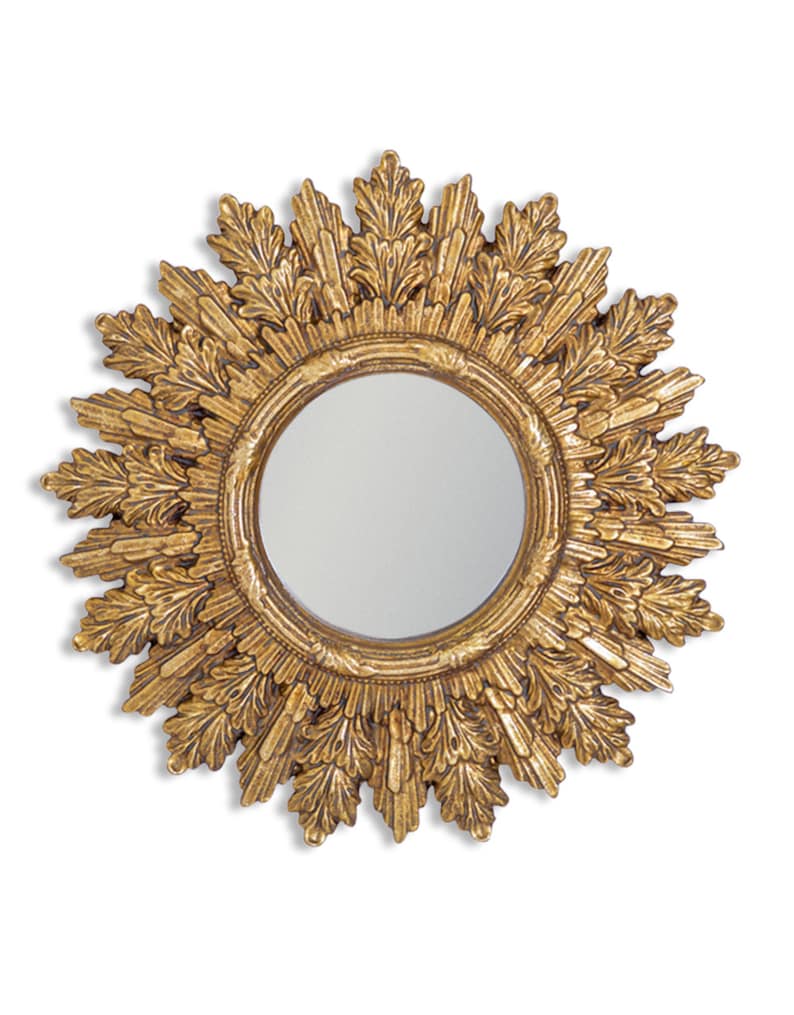 Ornate Gold Convex Mix Collection of Mini Mirrors CVX3 - 22cm Dia