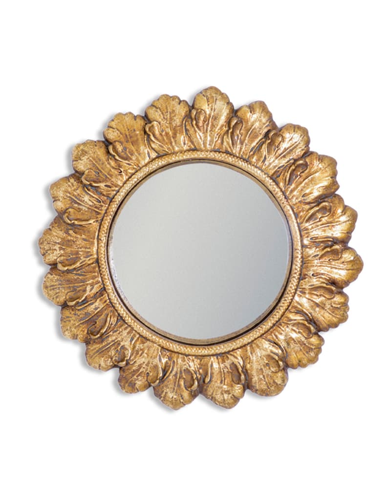 Ornate Gold Convex Mix Collection of Mini Mirrors CVX6 - 18cm Dia