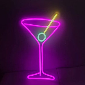LED Neon Licht aus Acryl aus Cocktailglas