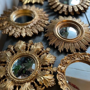 Gold Ornate Convex Mirror