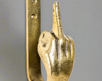 Middle Finger Wall Gold Hanging Hook
