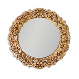Ornate Gold Convex Mix Collection of Mini Mirrors CVX4 - 13.7cm Dia