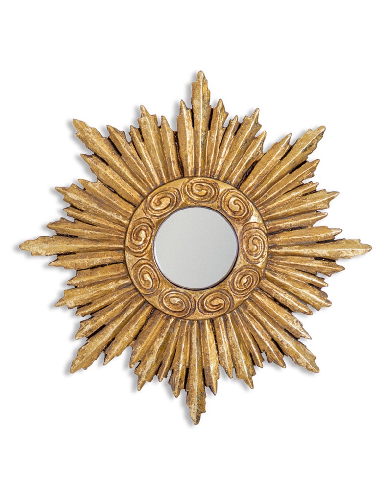 Ornate Gold Convex Mix Collection of Mini Mirrors CVX9