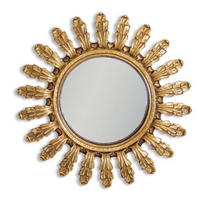 Ornate Gold Convex Mix Collection of Mini Mirrors CVX8 - 19.5cm Dia