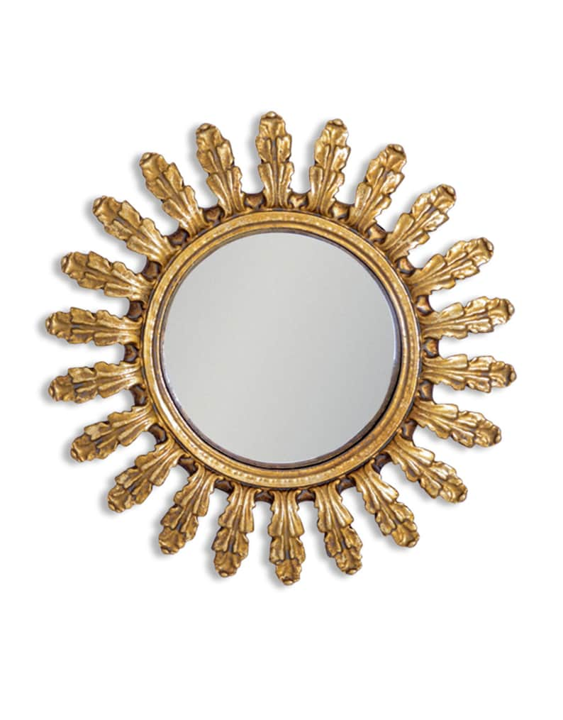 Ornate Gold Convex Mix Collection of Mini Mirrors CVX8 - 19.5cm Dia