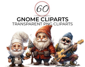 60 Gnome cliparts, Gnome png, Png files, Journal stickers, Christmas gnome