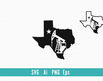 Texas oilfield pumpjack SVG, oilfield cricut file, Texas oil field svg, oil field scene, oil derrick svg, oil rig svg