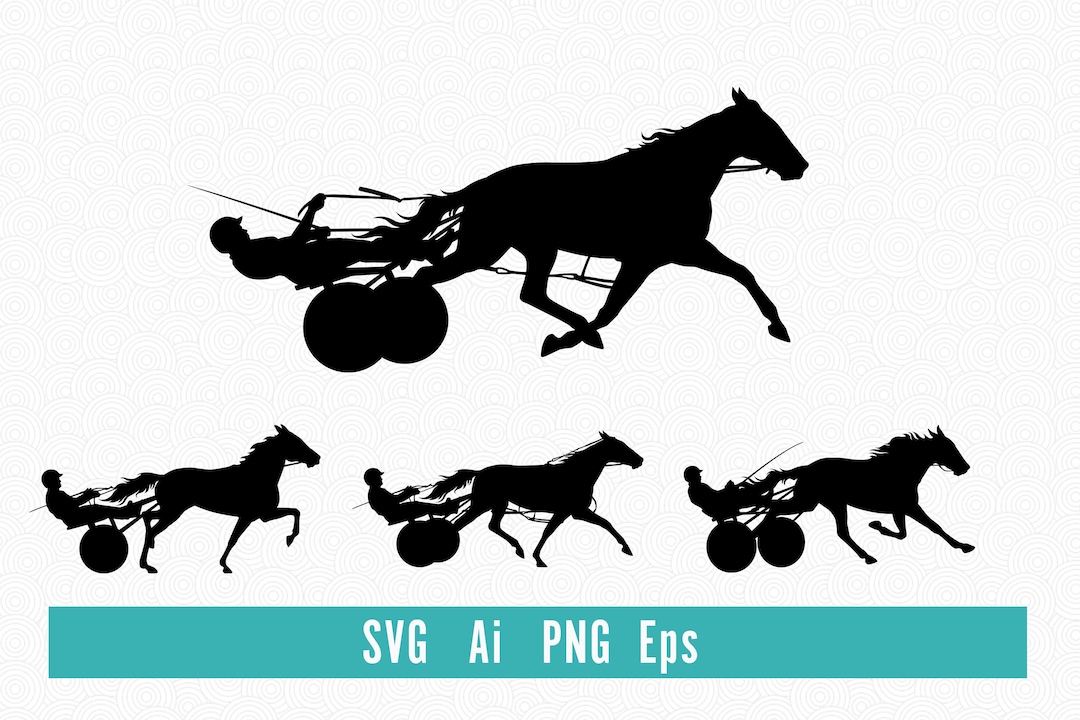 Harness Racing SVG Ai Files, Harness Racing Vector, Engraving, Instant ...