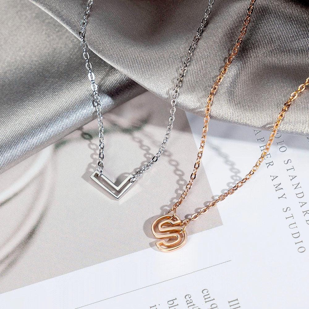 Personalized Sterling Silver Initial Necklace Custom