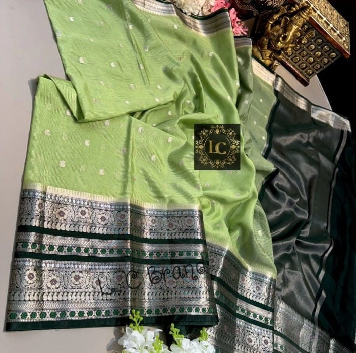Women Party Wear Premium Banarasi Silk Saree With Un Stitched Blouse main image 1