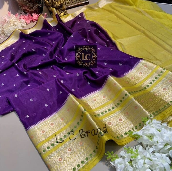 Women's Banarasi Silk Saree With Blouse Piece