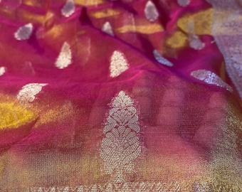 Luxury Banarasi Tissue Silk Saree with Designer Lace Border – Wedding & Festive Saree
