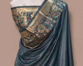 Banarasi Soft Silk Saree – Zari Woven Designer Ethnic Party Wear Saree