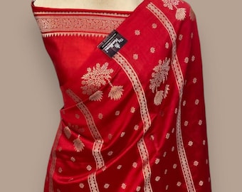 Banarasi Katan Silk Saree: Elegant Zari Weaving
