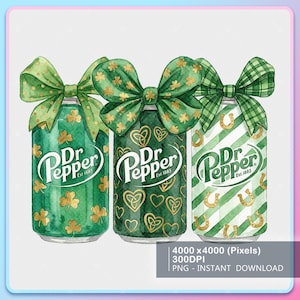 St Patricks Day Soda Png, Retro Soda Can Digital Download, Cute St Patricks Day Png,Happy Go Lucky Png, Lucky Png, St Patricks Png