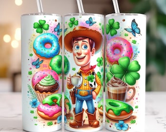 Woody Snack Coffee Tumbler Wrap, Vaso flaco de 20 oz, Vaso de princesa, Envoltura de vaso para niños, Vaso de película de dibujos animados, Archivo digital, Descarga png