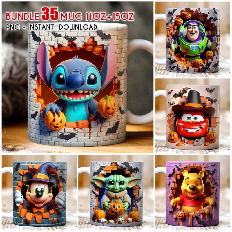 Halloween Mugs - Etsy