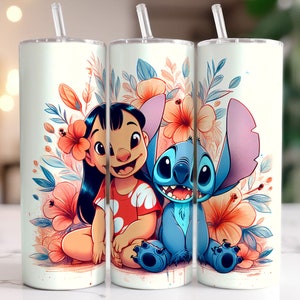 Stitch Summer Tumbler Wrap, Vintage Stitch Tumbler, Beach Tumbler, Cartoon Summer Tumbler, 20oz Skinny Tumbler, Pobierz PNG