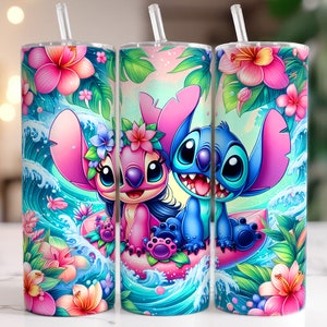 Vaso de verano de 20 oz con puntada divertida, vaso delgado de 20 oz, envoltura para vaso de dibujos animados, sublimación de vaso de playa, envoltura para vaso completa, vaso Png