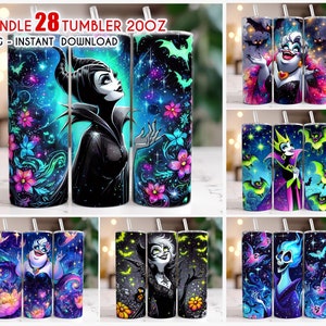 Bundle Villains Halloween Tumbler Wrap, Villains Character Tumbler Wrap, Spooky Season Cartoon Tumbler Wrap, Tumbler Sublimation Png