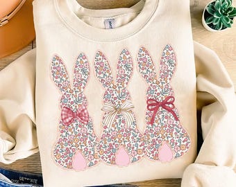 Coquette Easter Bunny Floral png, Easter Bunny png, Coquette Easter png, Retro Easter png, Girly Easter Kids Bow, Bunny png, Spring Floral