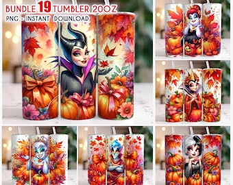 Bundle Villains Halloween Tumbler Wrap, Bad Witches Character Tumbler Wrap, Spooky Season Cartoon Tumbler Wrap, Tumbler Sublimation Png