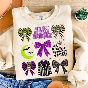 Coquette Bow Beetlejuice Halloween Png, It's Showtime Png, Horror Killers Png, Horror Halloween Png, Scary Movie Png, Never Trust The Living