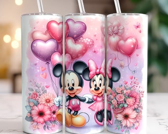 Cute Mouse Valentine Tumbler, Valentines Day Sublimation Design, Magical Valentines Day Tumbler, 20oz Straight Tumbler, Instant Download