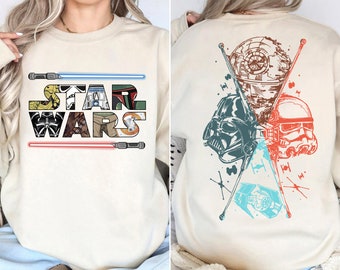 Vintage Star Wars 2 Sides Png, May The Force Be With You Png, Family Vacation 2024 Png, Star Wars Png,Galaxy Wars Vintage Style Png Download