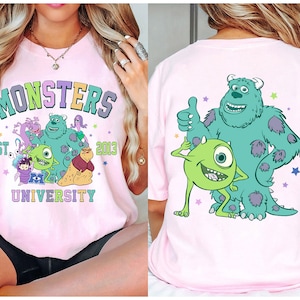 Retro Monster Unviersity Png, Monster Sublimation Design, Cartoon PNG T shirt Design, Monsters Check PNG, Digitale Download PNG