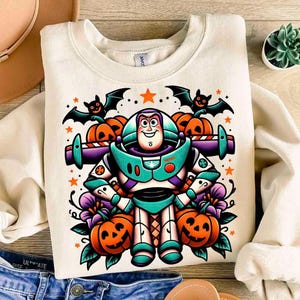 Vintage Buzz Lightyear Halloween Shirt Design Png, Toy Story Spooky Season Png, Retro Halloween, Halloween Sublimation Design