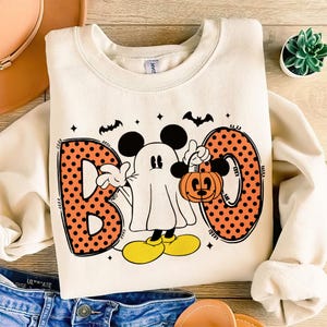 Cute Halloween Boo Png, Cartoon Mouse Png, Trick Or Treat PNG, Spooky Season Png, Disney Halloween Png, holiday disney png