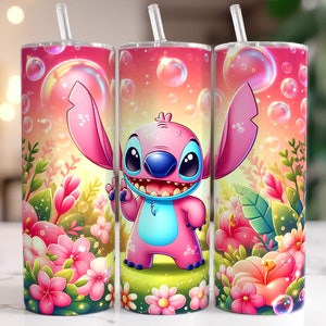 Vintage Cartoon Summer Tumbler Wrap, Vintage Stitch Tumbler, Beach Tumbler, Cartoon Summer Tumbler, 20oz Skinny Tumbler, Pobierz PNG